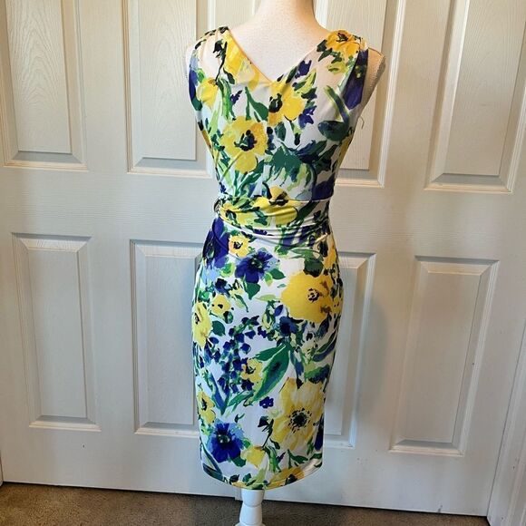 Ralph Lauren Floral Faux Wrap Cascade Dress - Picture 7 of 14